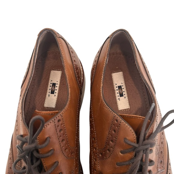 Joseph Abboud Greenwood Tan Wingtip Dress Shoes - Men’s Size 10 - Picture 2 of 7
